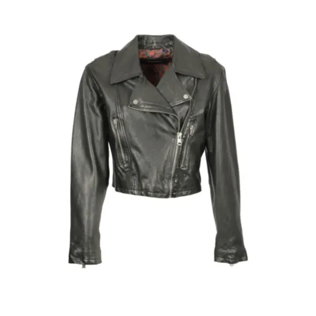 Oakwood Tory 65352 blouson cuir noir court slim