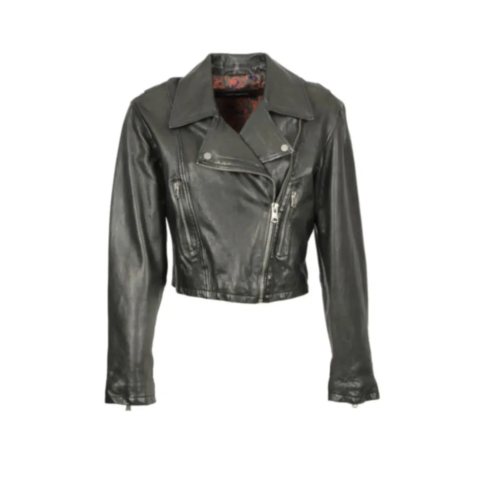 Oakwood Tory 65352 blouson cuir noir court slim