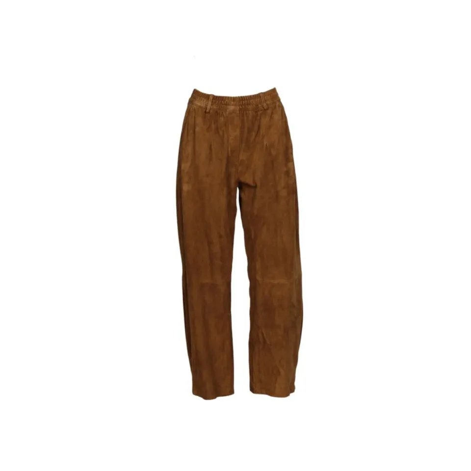 Oakwood Mia 65195 pantalon cuir cognac large