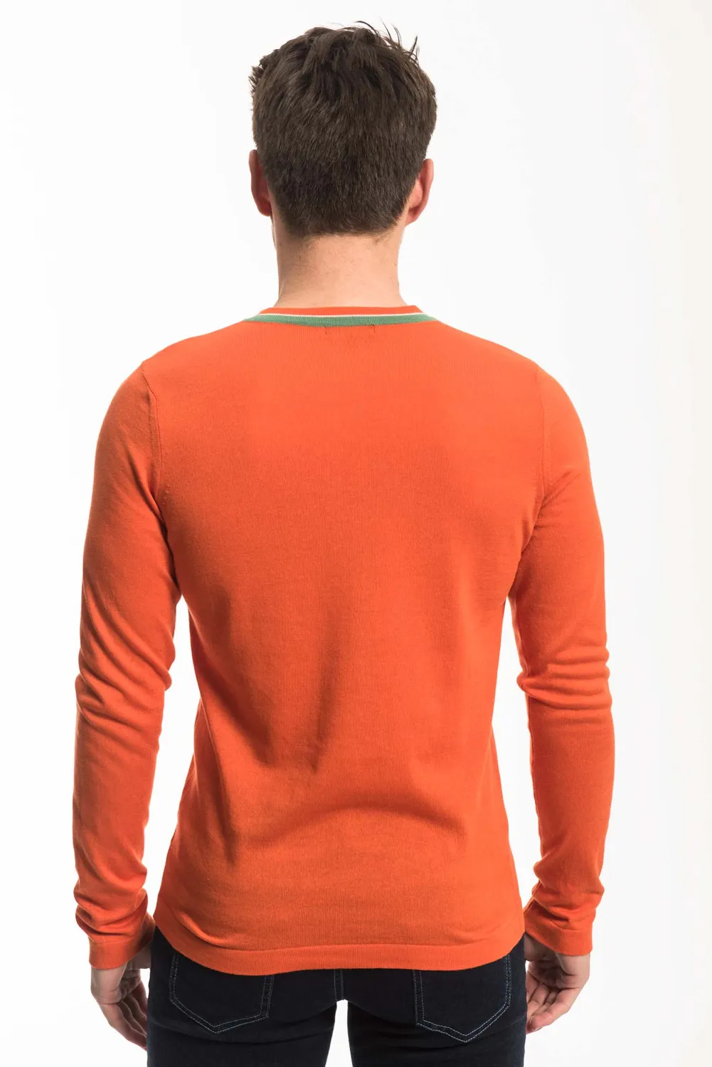 Pierre Talamon PE014 V2 pull orange manches longues