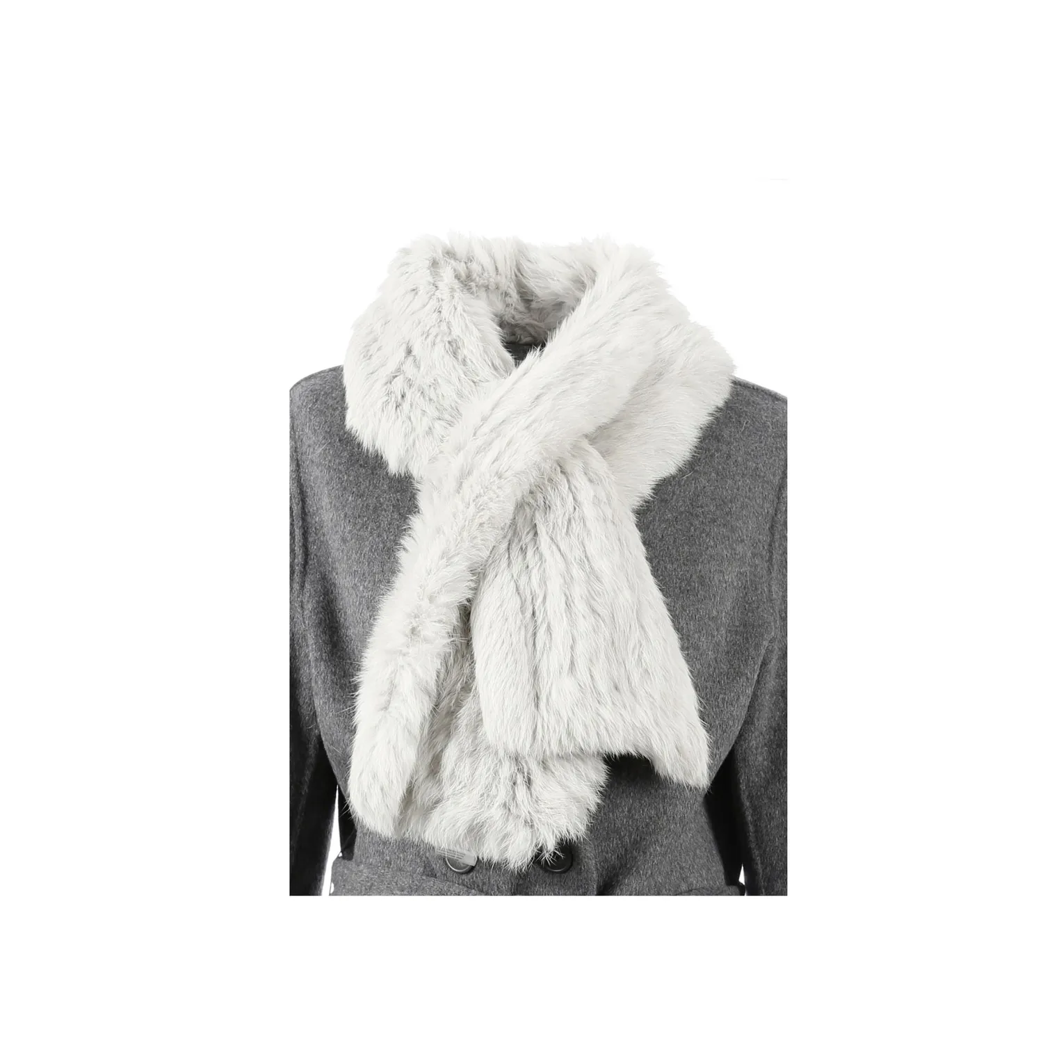 Oakwood Virtuose 63082 écharpe fourrure gris clair lapin