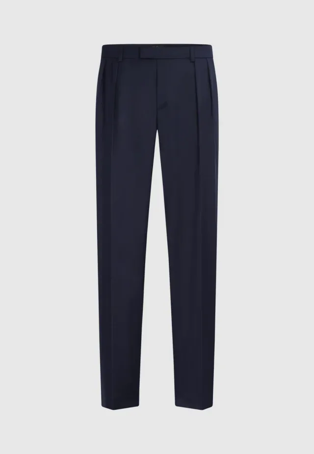 Pierre Talamon Deux Pinces pantalon laine marine