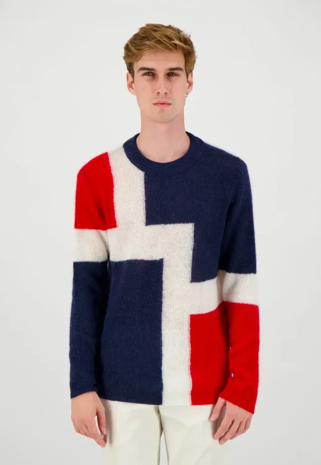 Pierre Talamon pull mohair Flag drapeau