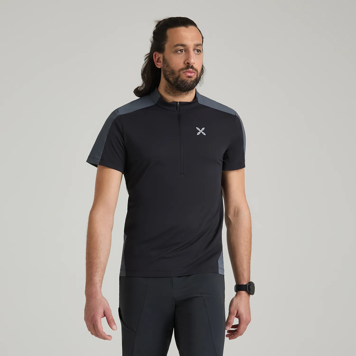 Montura Hade Zip T-Shirt t-shirt homme black antracite respirant
