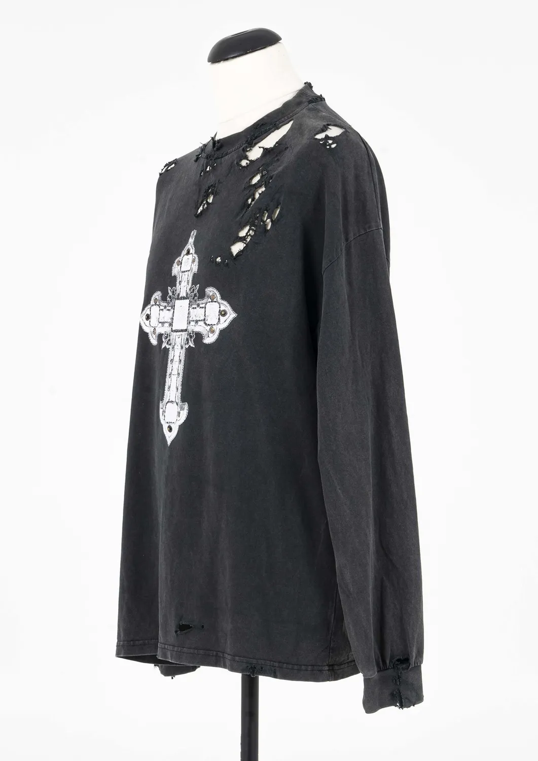 Paolo Leduc Gothic Cross t-shirt manches longues coton bio
