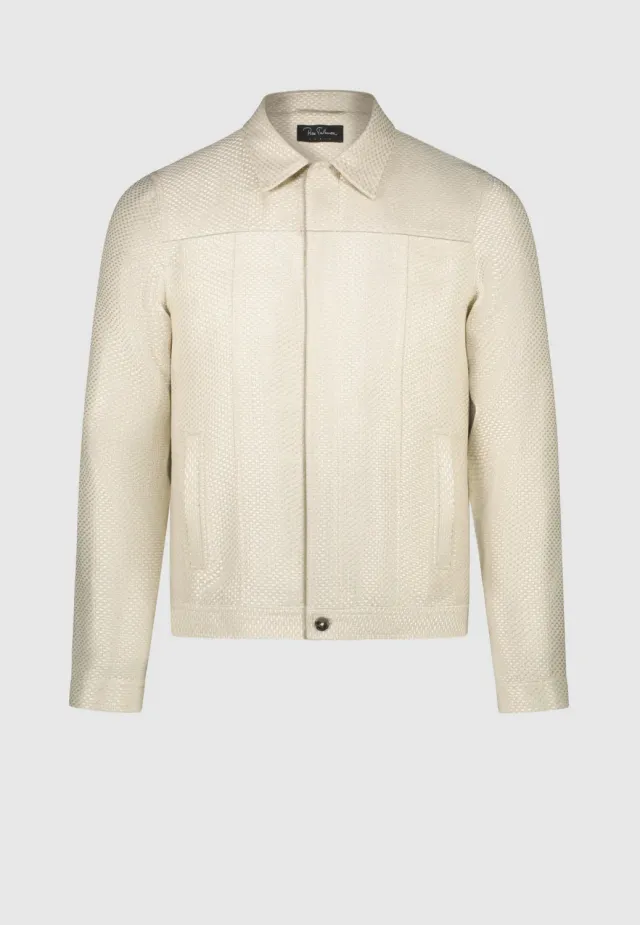 Pierre Talamon Trucker blouson beige toile