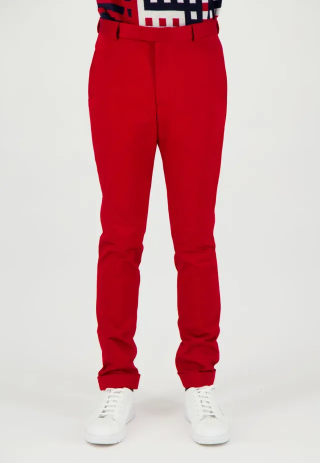 Pierre Talamon R11 pantalon rouge uni