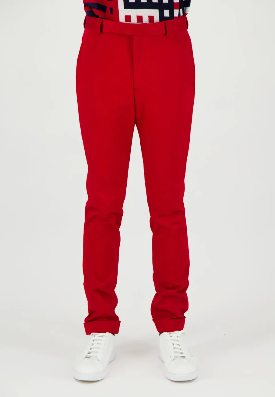 Pierre Talamon R11 pantalon rouge uni