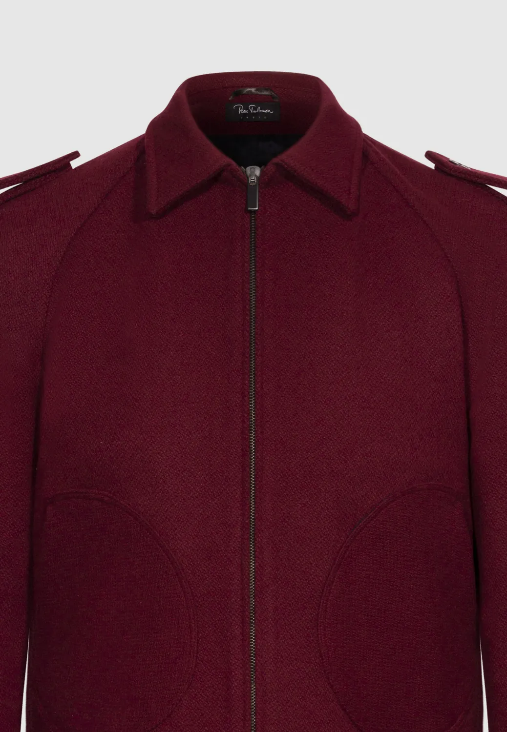 Pierre Talamon bomber blouson laine bordeaux chaud