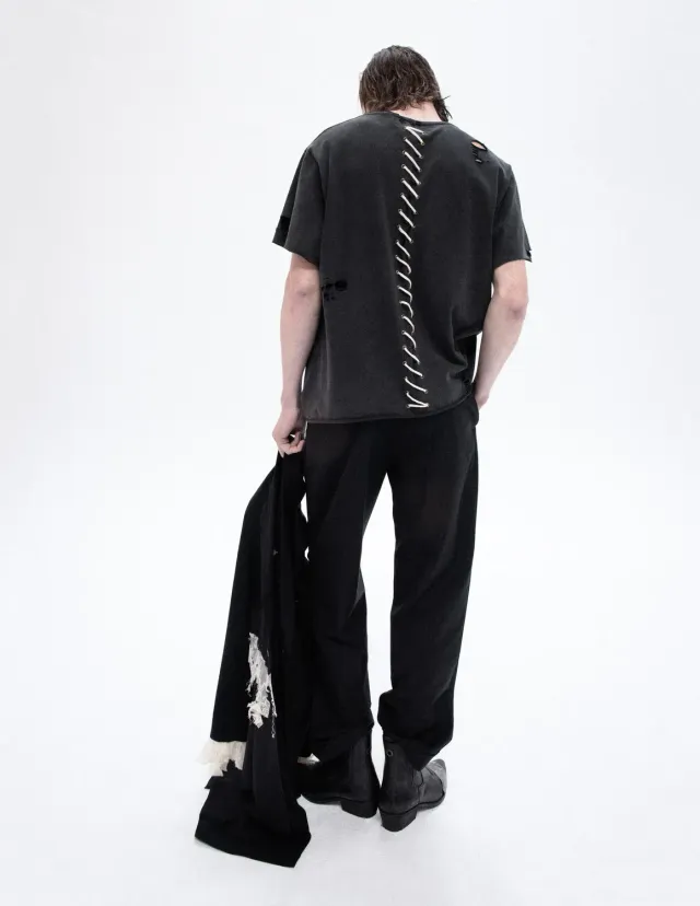 Paolo Leduc Cigarette t-shirt coton bio noir délavé
