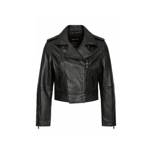 Oakwood Yoko 65336 blouson cuir noir court slim zip
