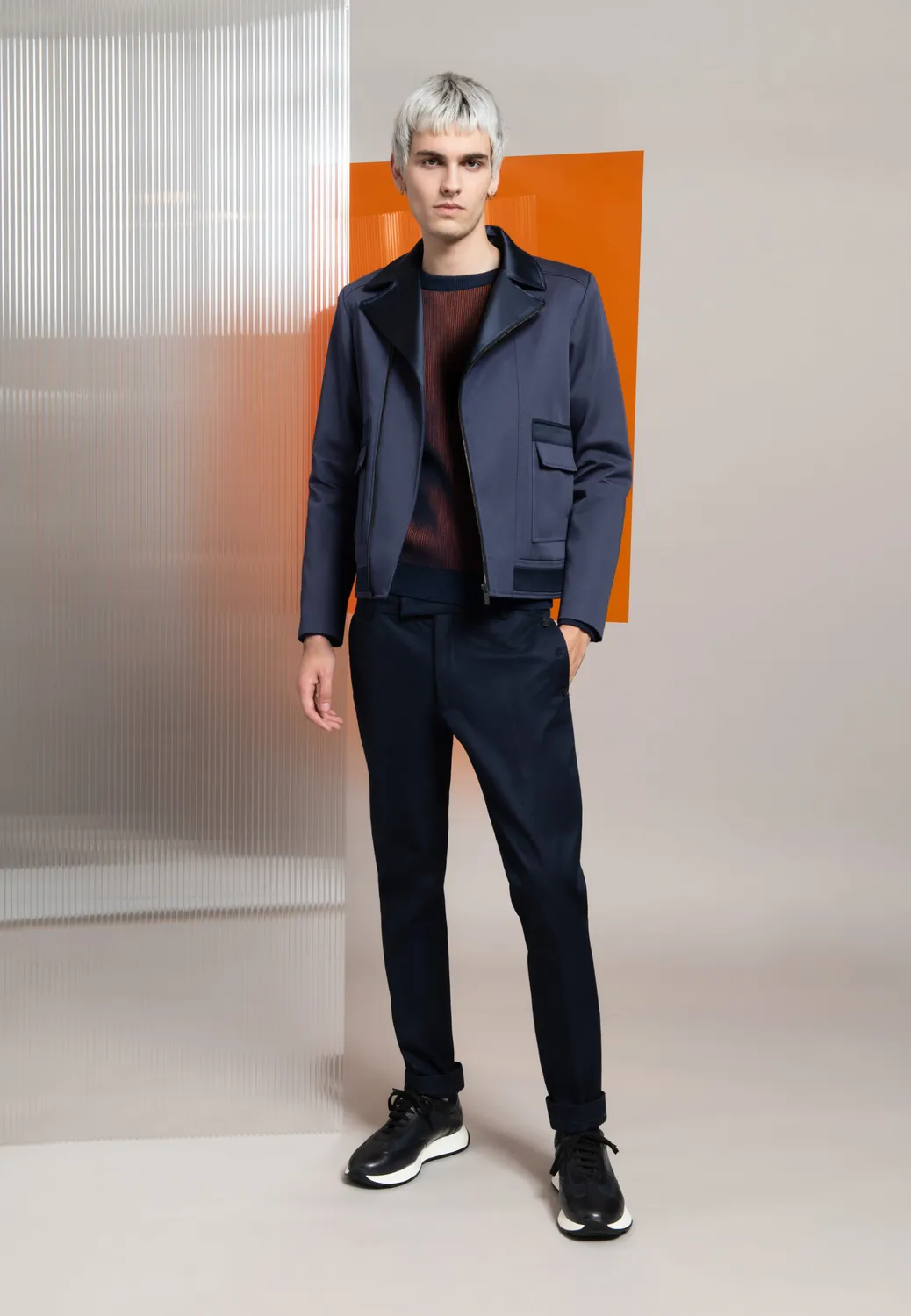 Pierre Talamon Xavier pantalon bleu marine