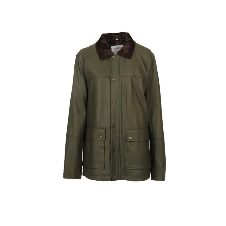 Oakwood Jack 65079 veste cuir chèvre kaki chasse