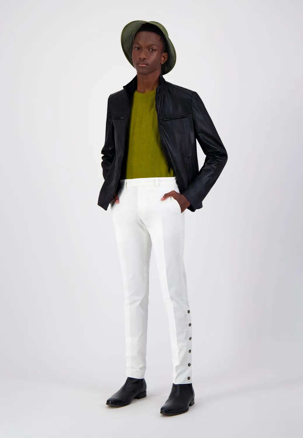 Pierre Talamon Ottoman blouson noir droit