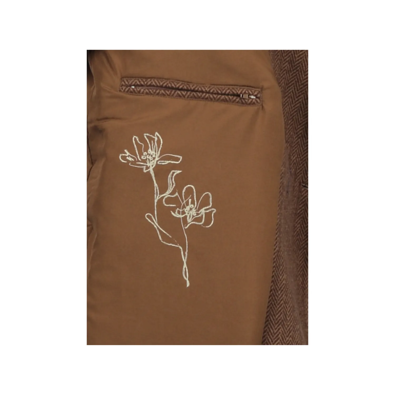 Oakwood Marisol 65361 manteau laine marron chevron ballon