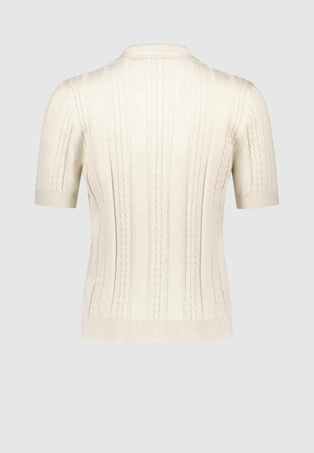 Pierre Talamon Polo Tors Beige Coton Manches Courtes