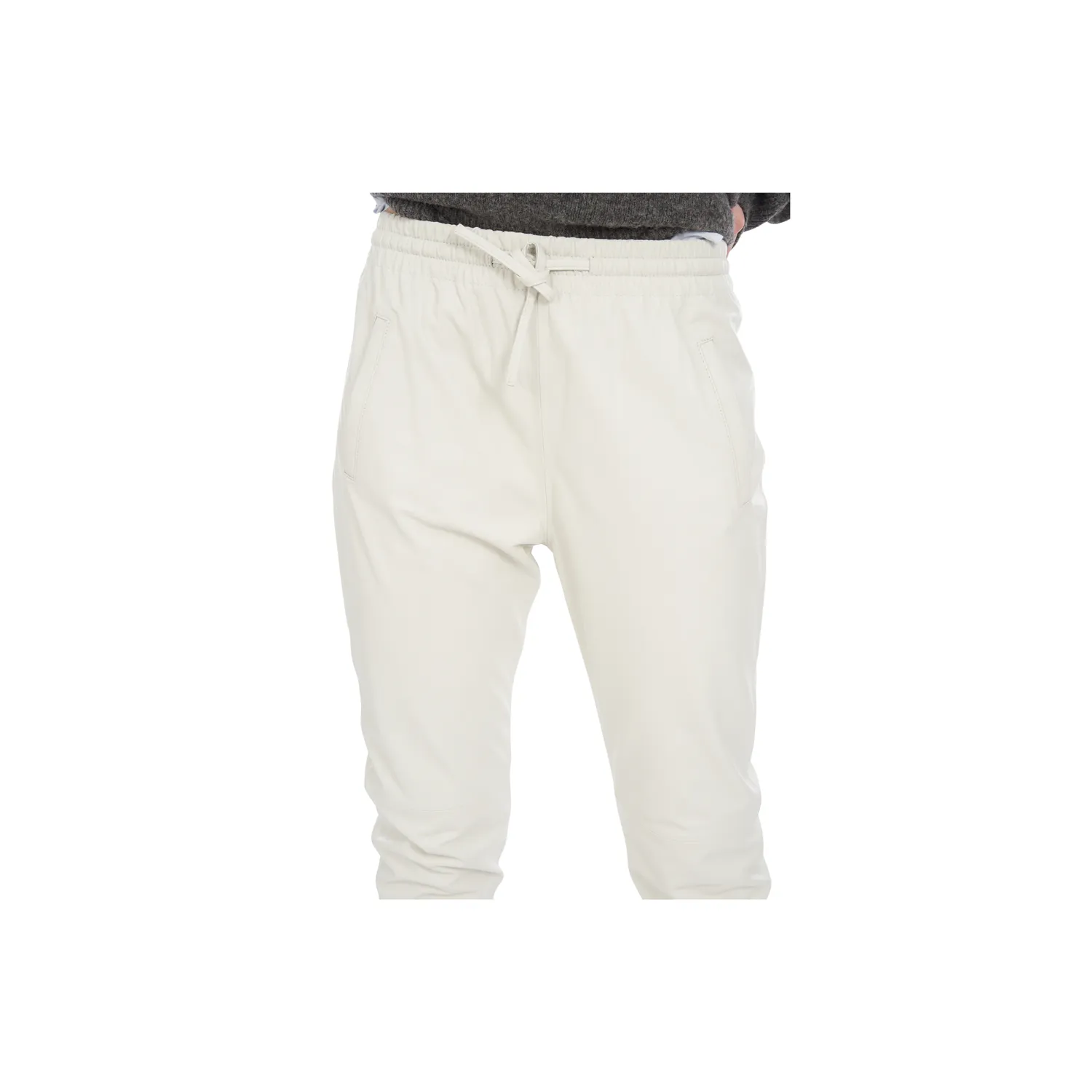 Oakwood Gift jogpant cuir blanc taille élastique