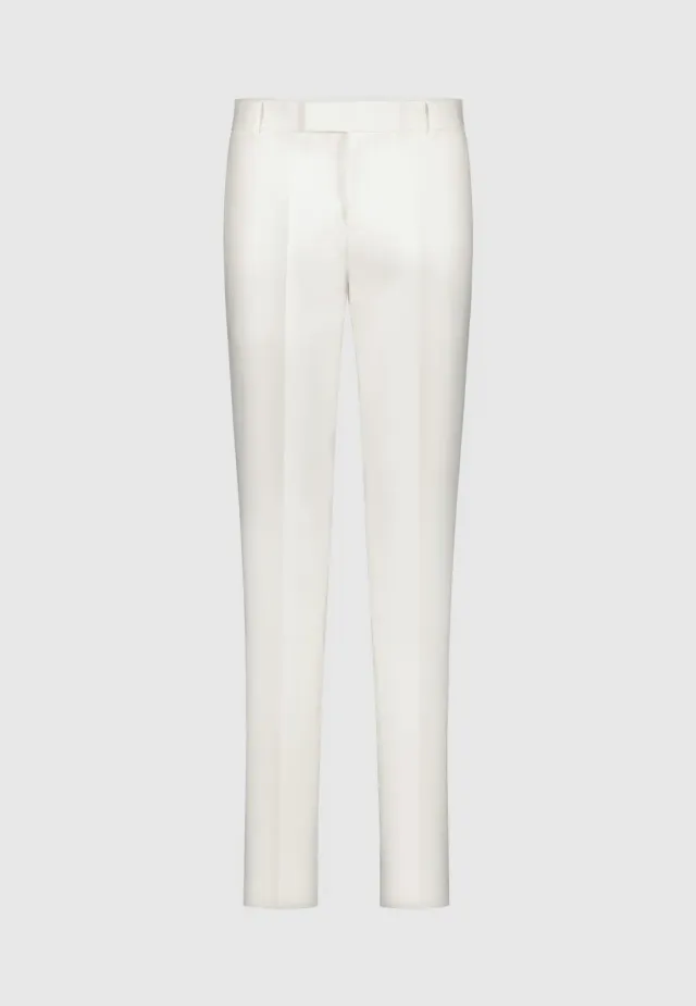Pierre Talamon pantalon lin blanc homme