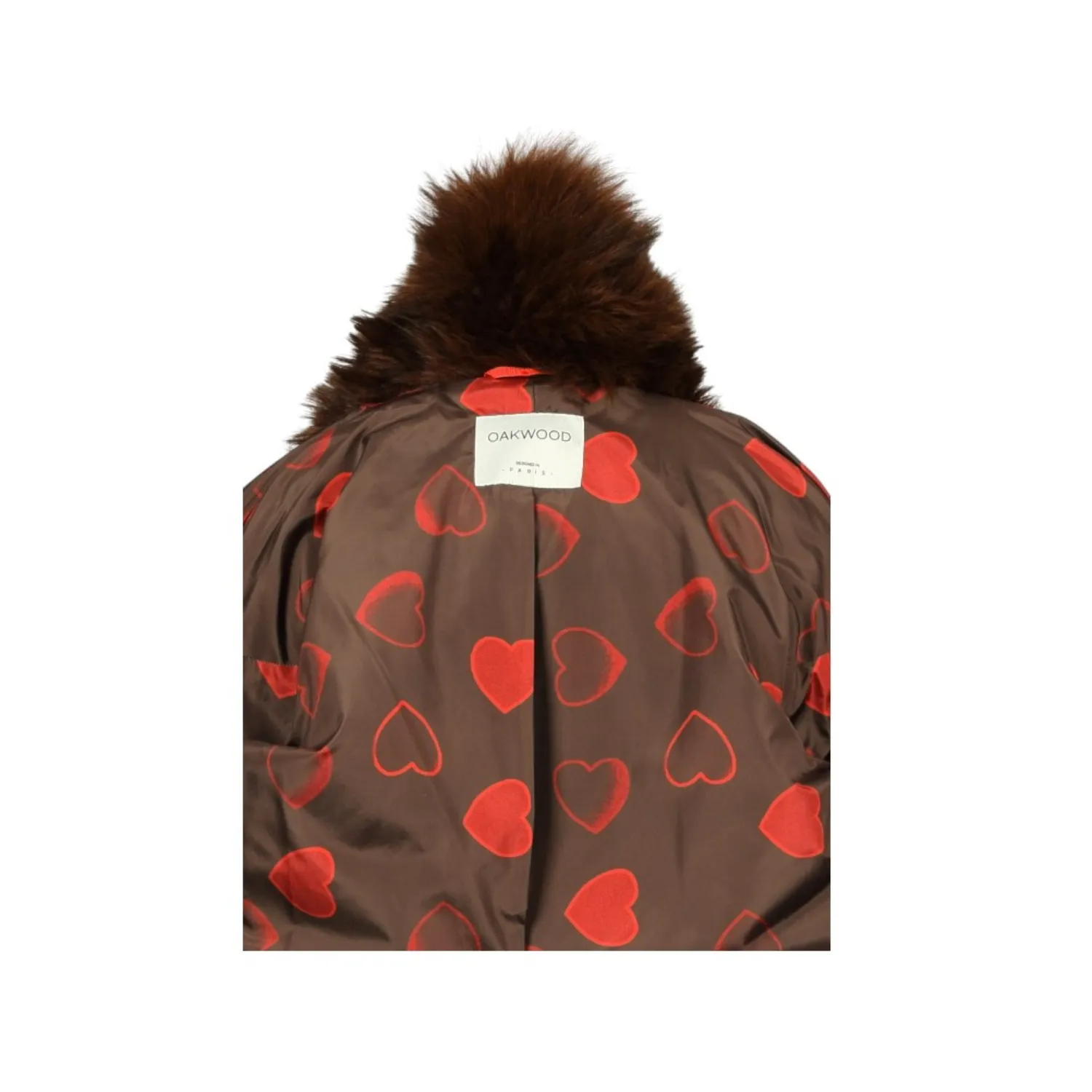 Oakwood Stacy 65304 veste fausse fourrure cuivre col large
