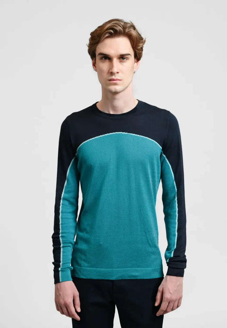 Pierre Talamon pull Canopée navy bleu marine