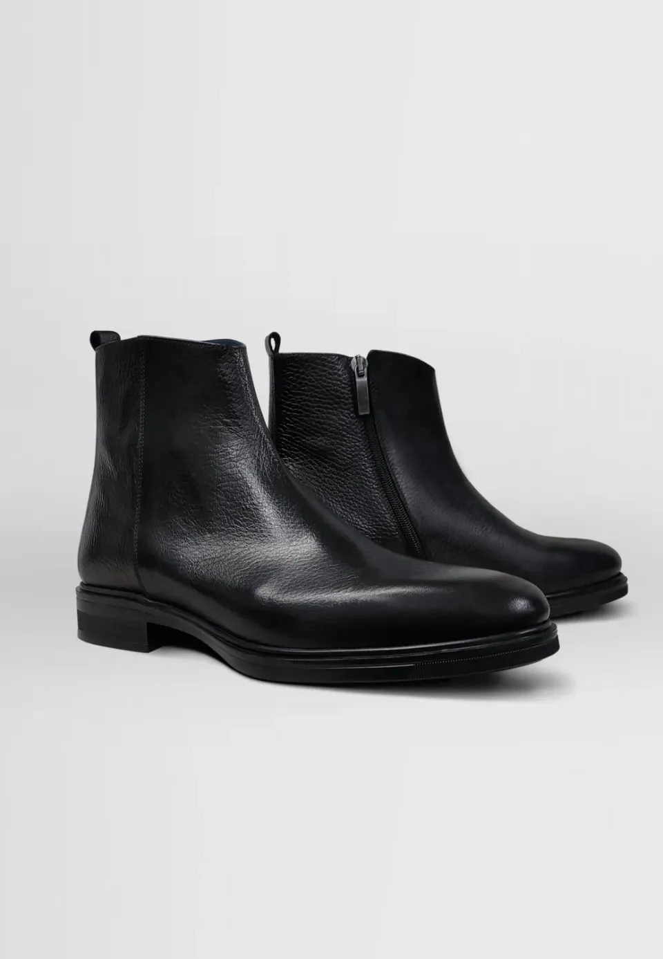 Pierre Talamon Bottines noires cuir ville