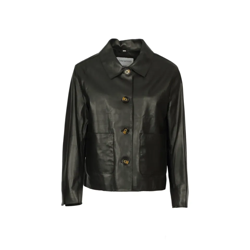 Oakwood Houston 65311 veste cuir mouton noire