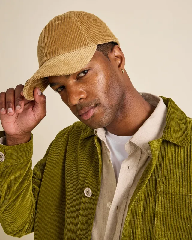 Cotelé Paris Côtelé brun doré casquette coton réglable