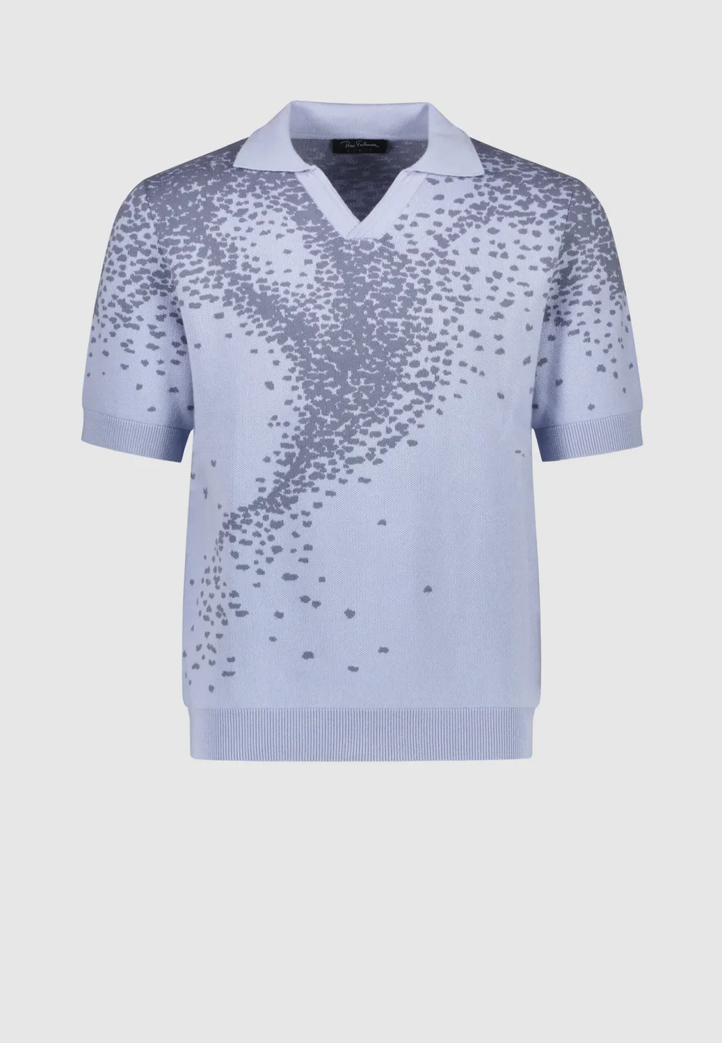 Pierre Talamon Birds polo lavande jacquard coton