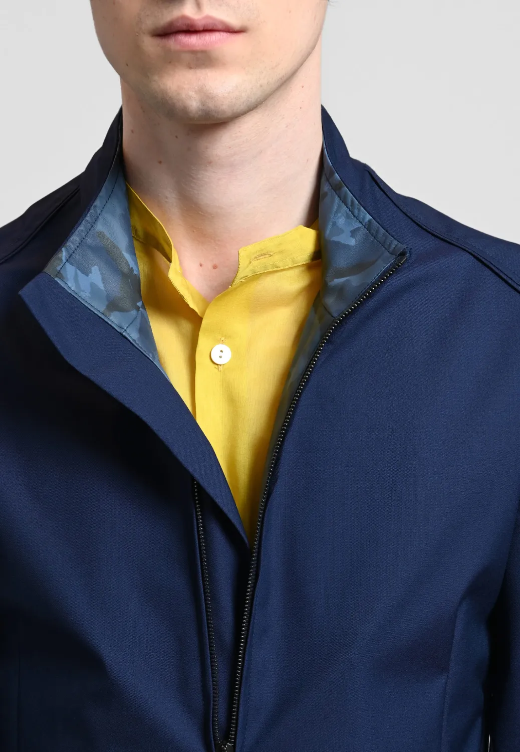 Pierre Talamon Pizon parka camo bleu imperméable