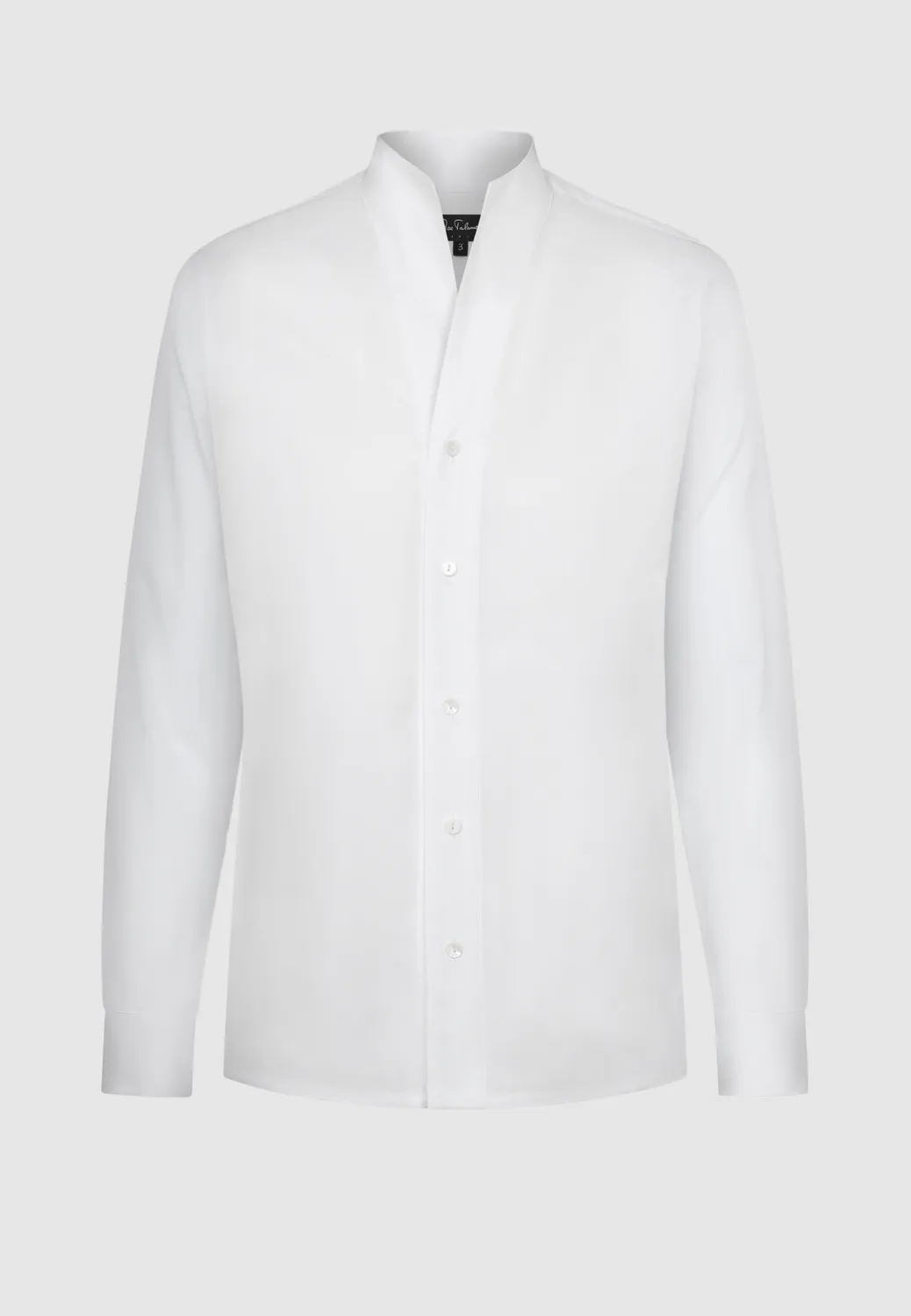 Pierre Talamon chemise blanche col montant coton