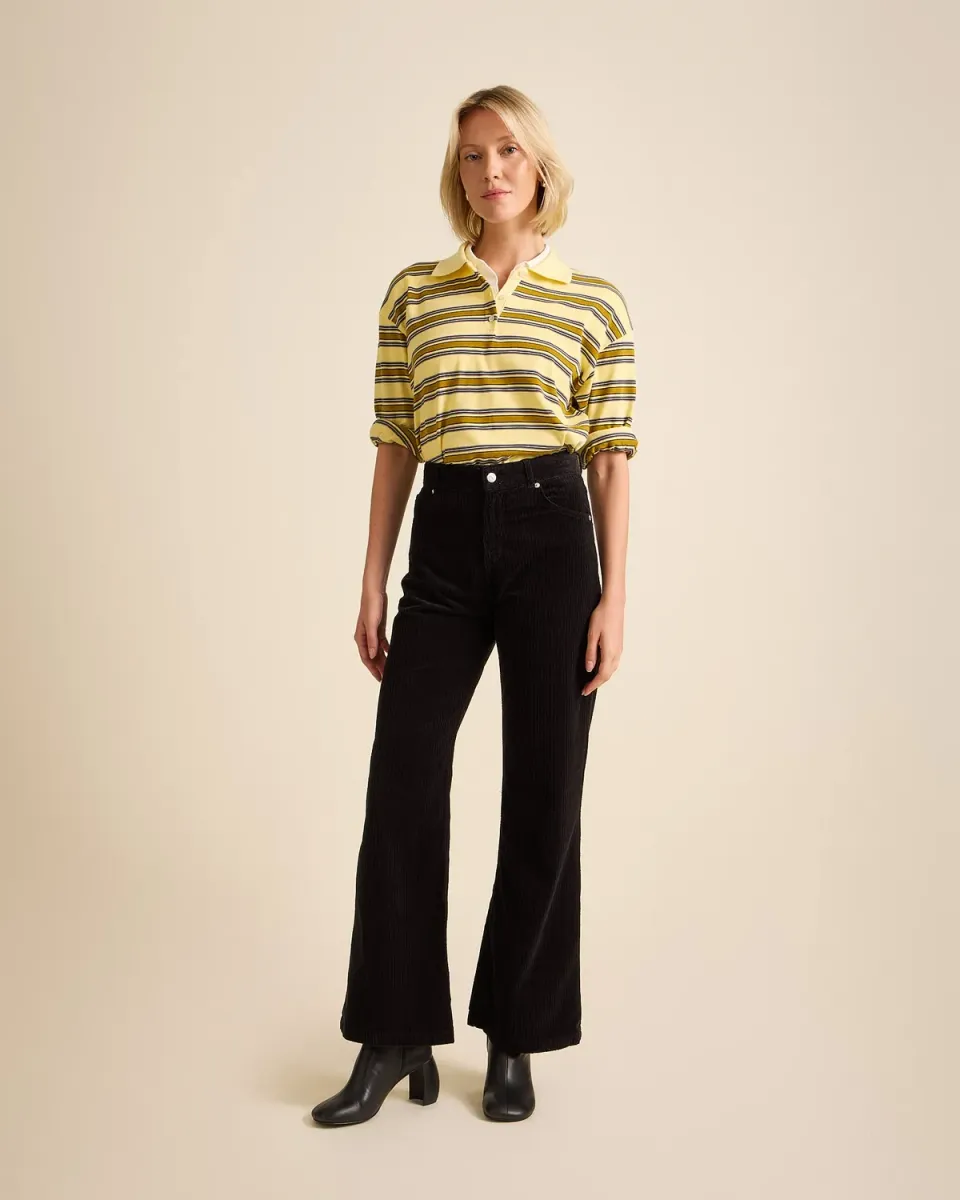 Cotélé Paris Flare pantalon velours noir