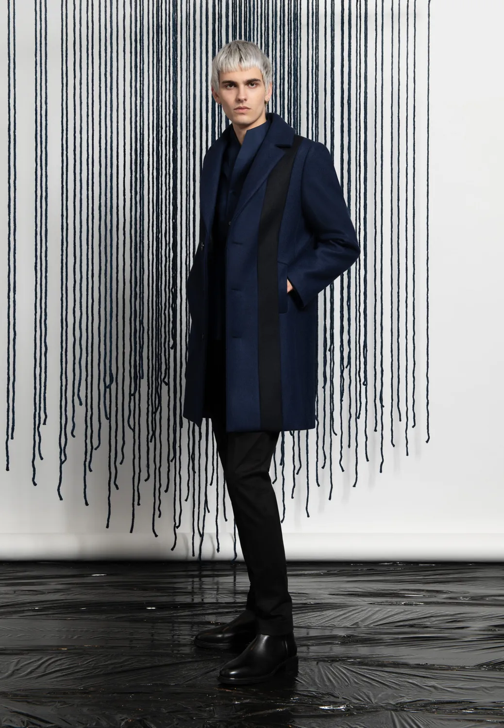 Pierre Talamon Breal Inlay manteau hiver