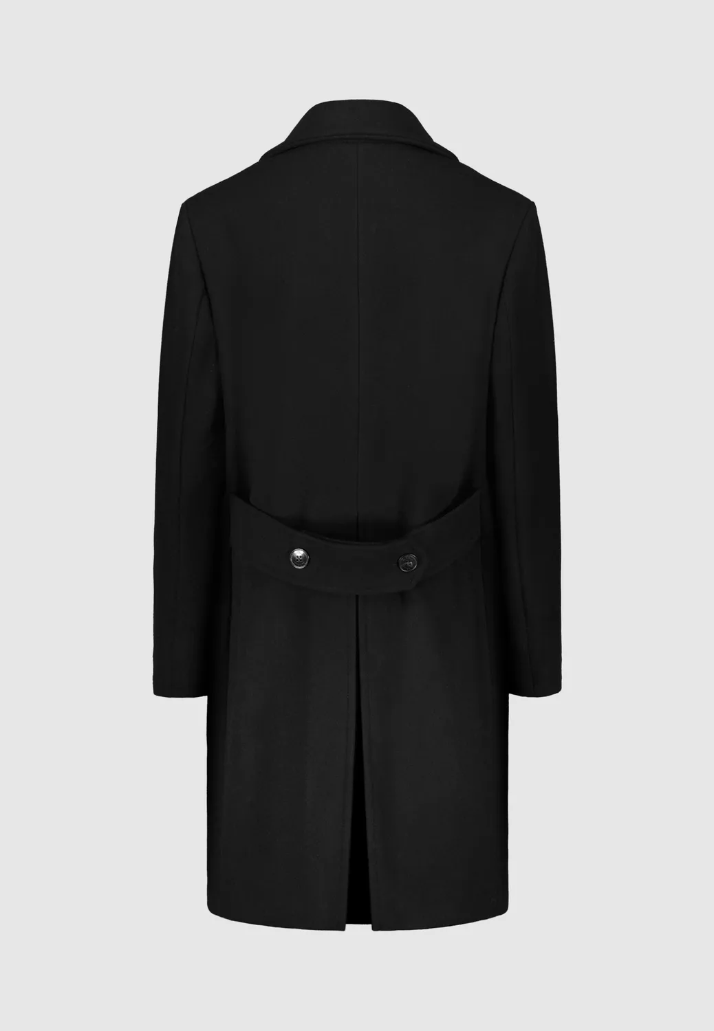 Pierre Talamon manteau croisé noir coupe droite