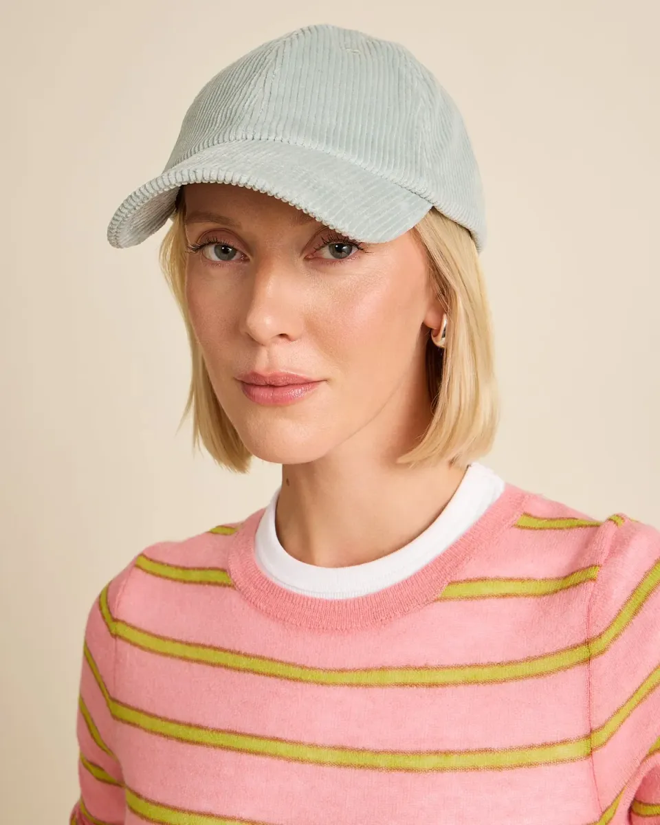 Cotelé Paris casquette sauge velours côtelé