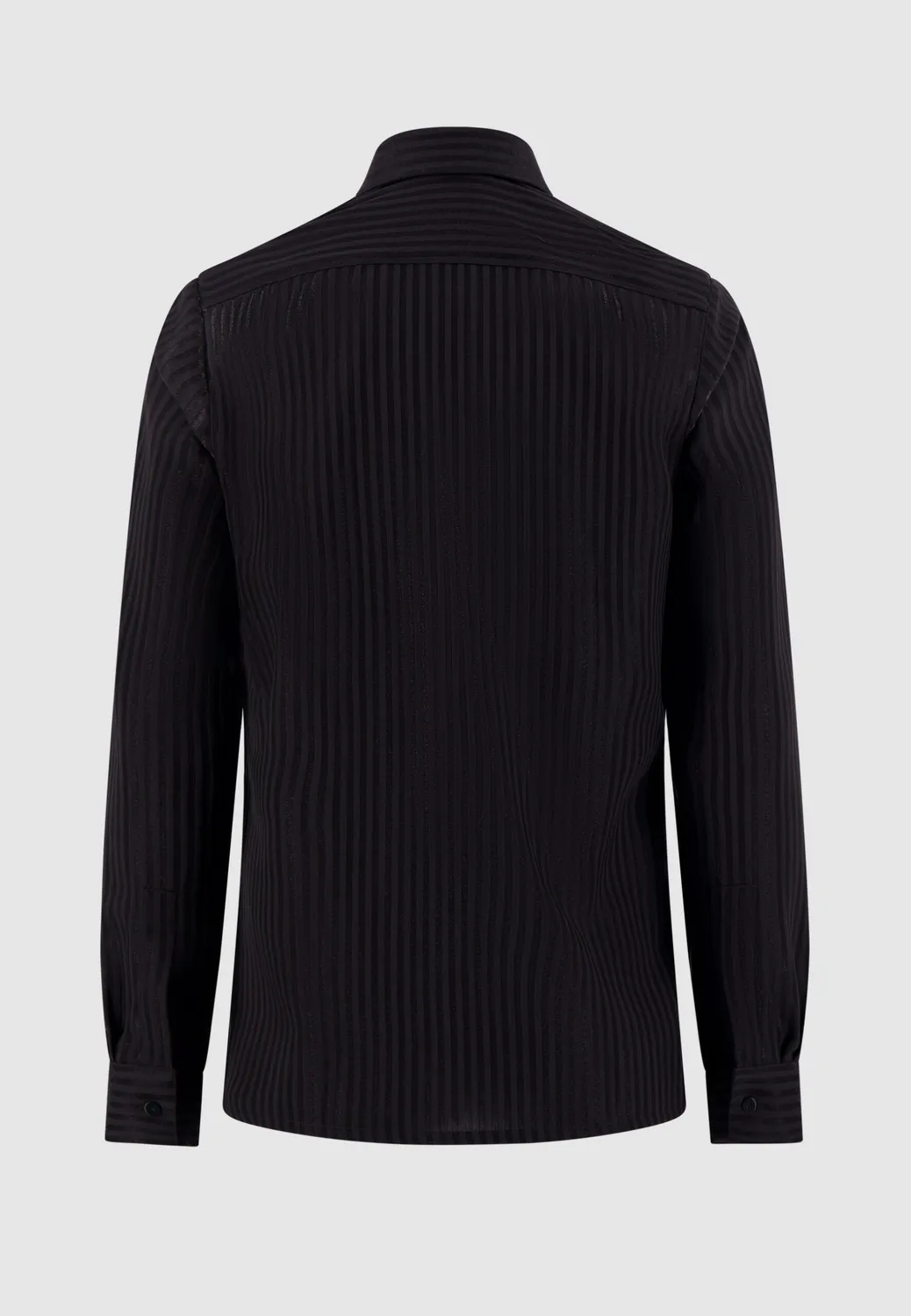 Pierre Talamon Black Shiny Stripes chemise noire
