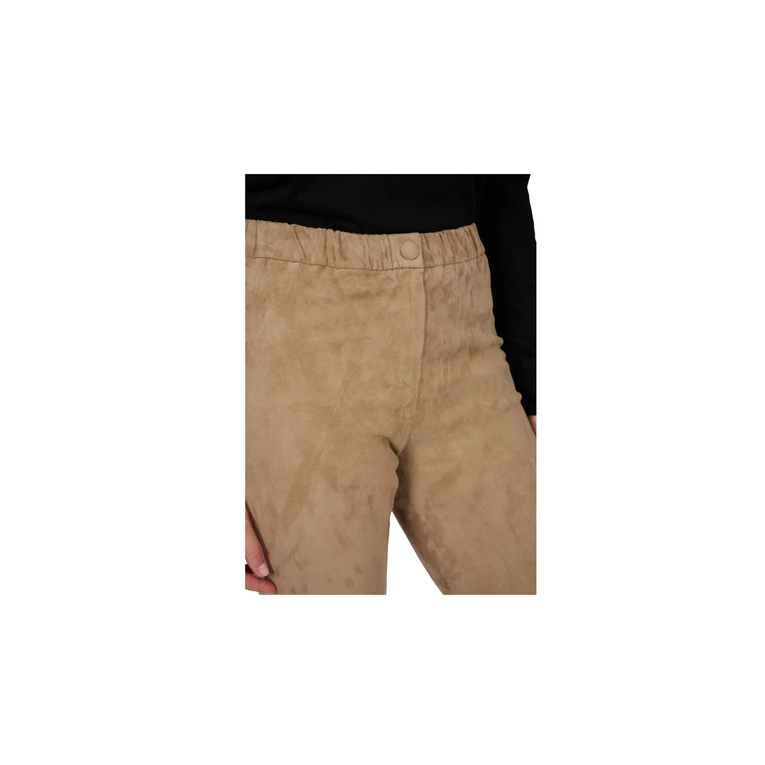 Oakwood Freya 64728 pantalon cuir marron stretch