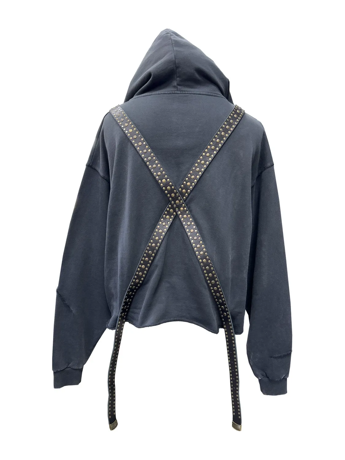 PAOLO LEDUC Parachute Kink hoodie noir sangles cloutées