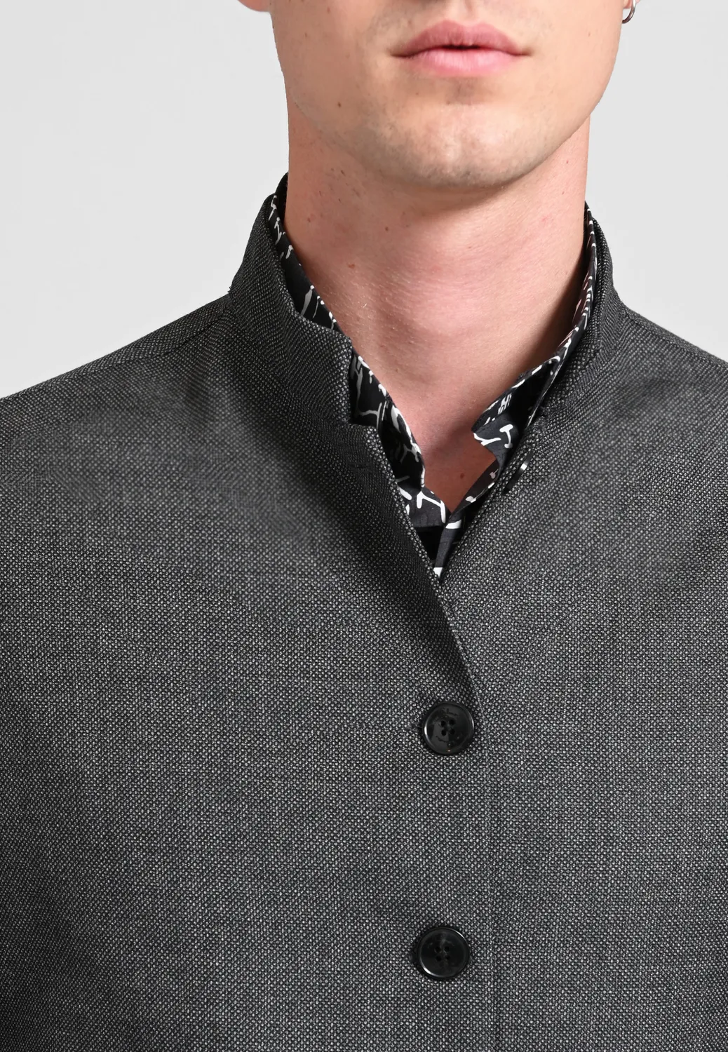 Pierre Talamon Pointy Grey veste grise coupe droite