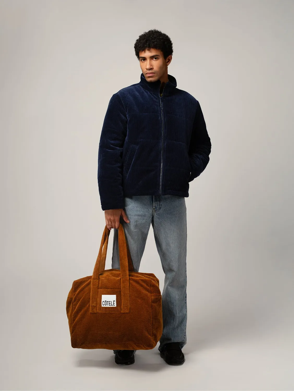 Cotelé Paris Puffer Navy doudoune velours navy