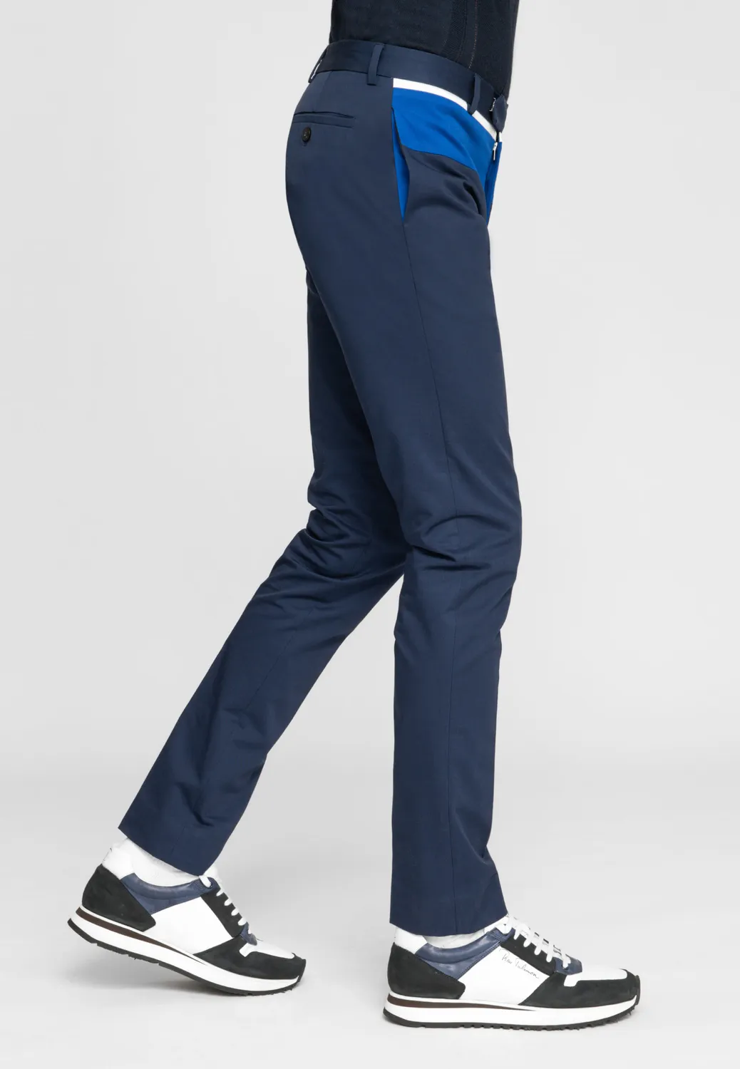 Pierre Talamon Rubana pantalon bleu marine homme droit