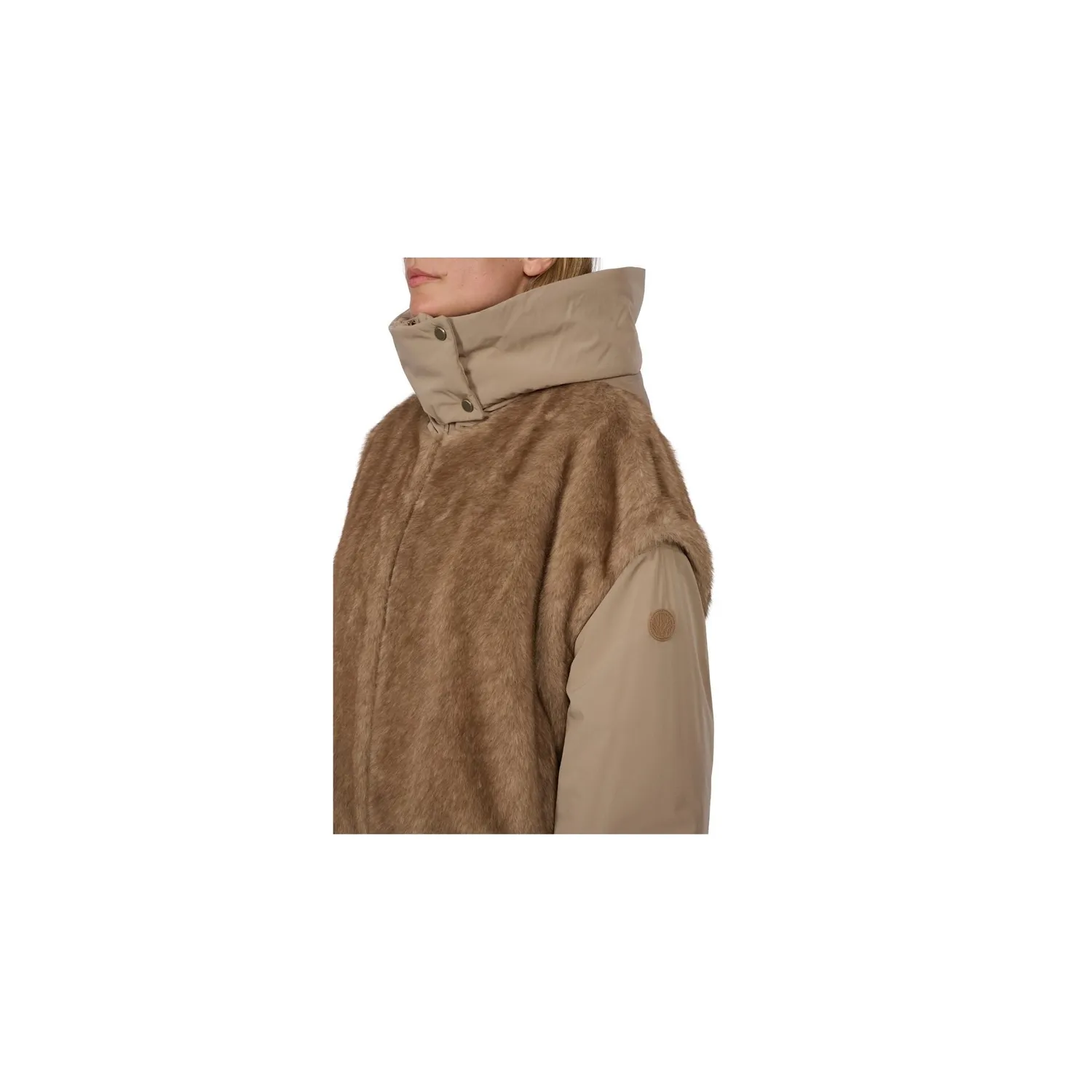 Oakwood Etna 65291 blouson fausse fourrure taupe capuche
