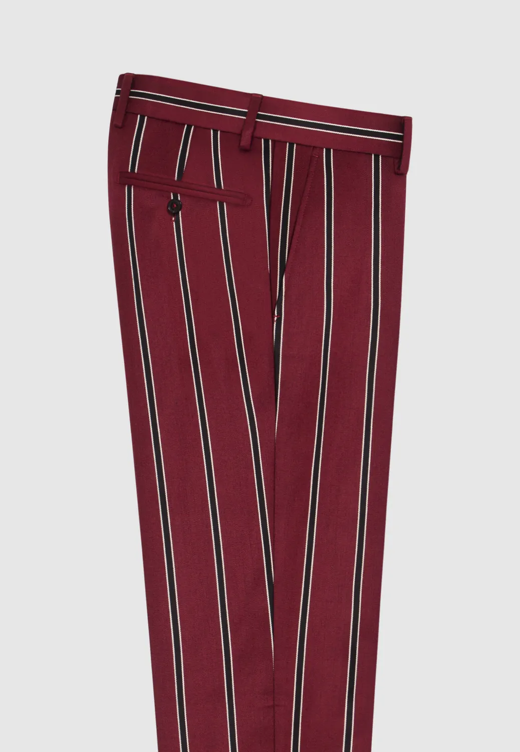 Pierre Talamon Regatta pantalon bordeaux rayé