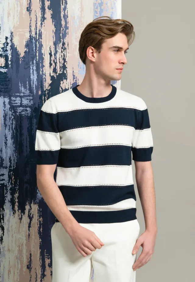 Pierre Talamon Ciotat t-shirt jersey marine 100% coton