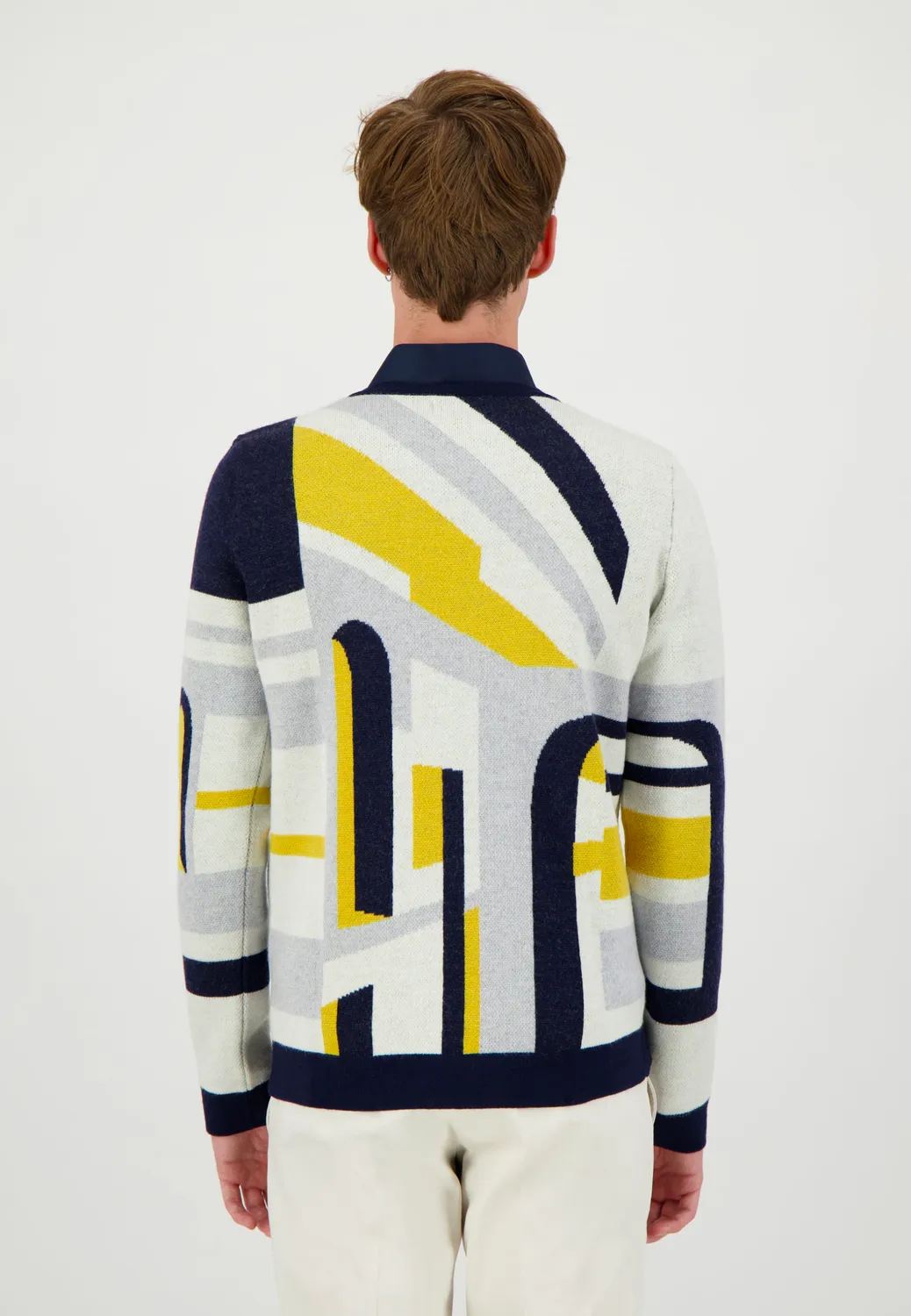 Pierre Talamon Perspective jaune pull jaune graphique