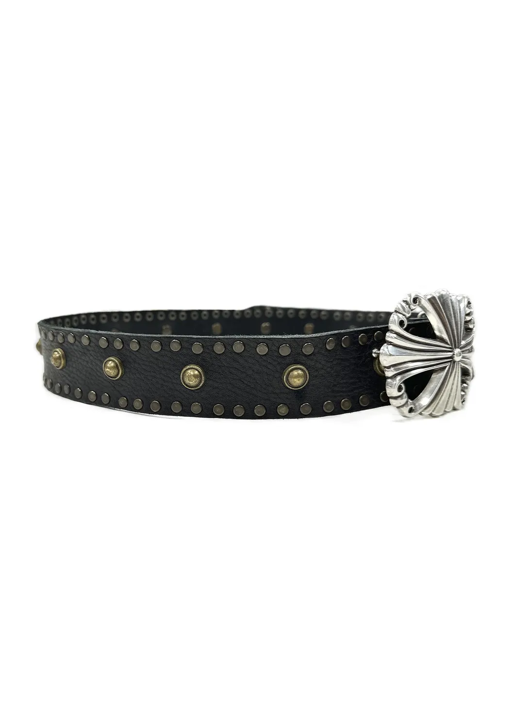 Paolo Leduc Fetish ceinture cuir noir cloutée vache