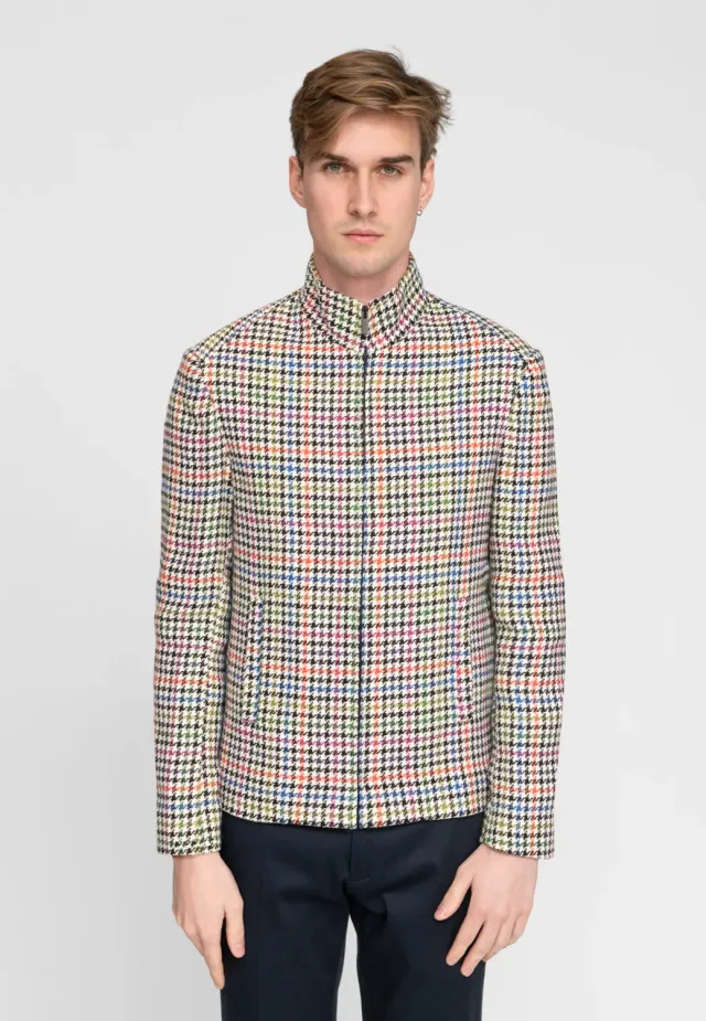 Pierre Talamon blouson multicolore zippé chaud