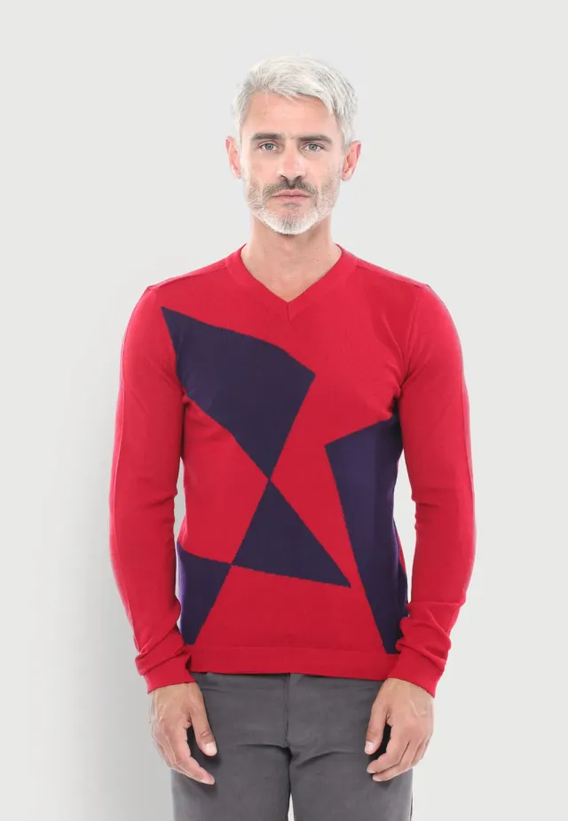 Pierre Talamon Brook pull rouge