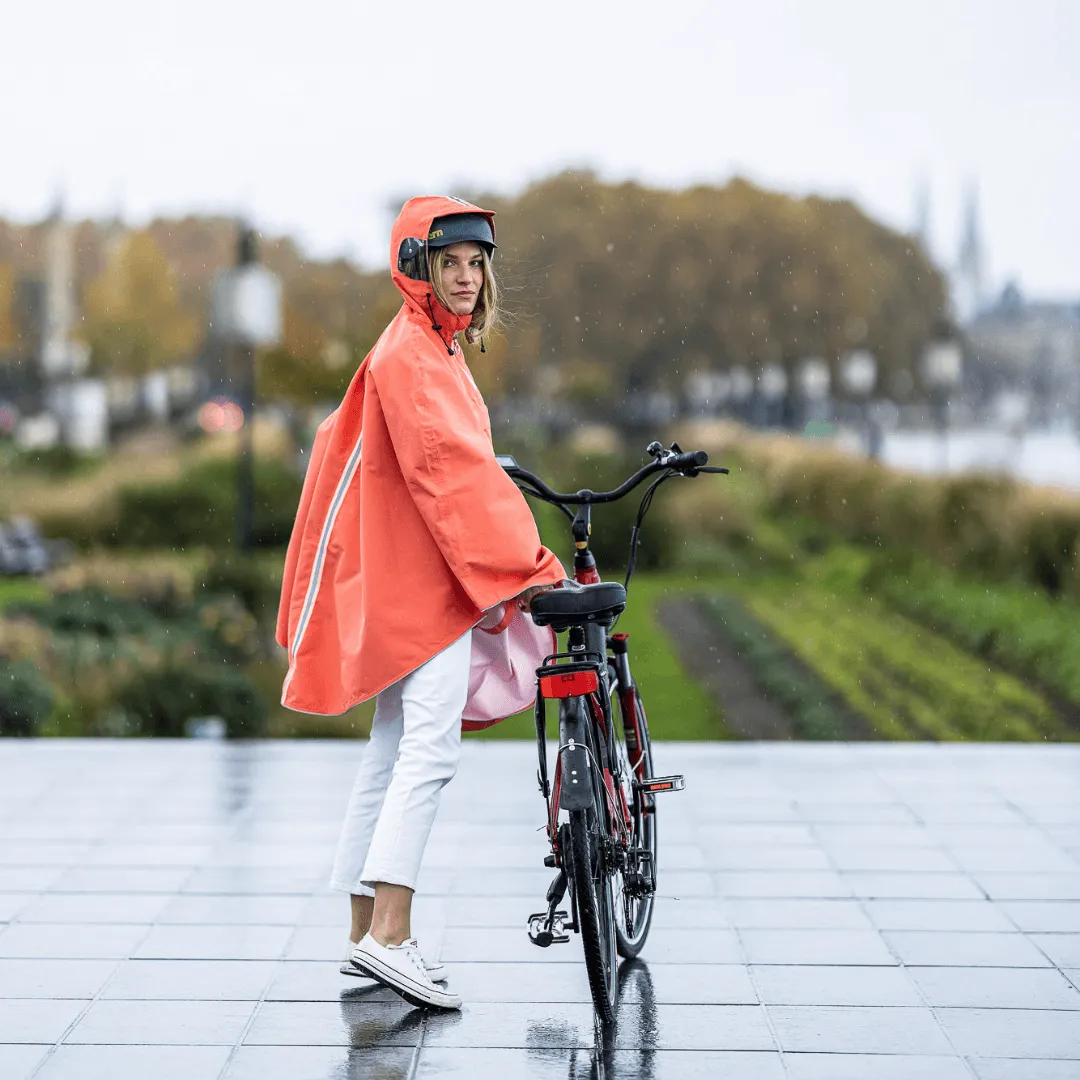 Le Temps des Grenouilles Cap York cape pluie vélo corail