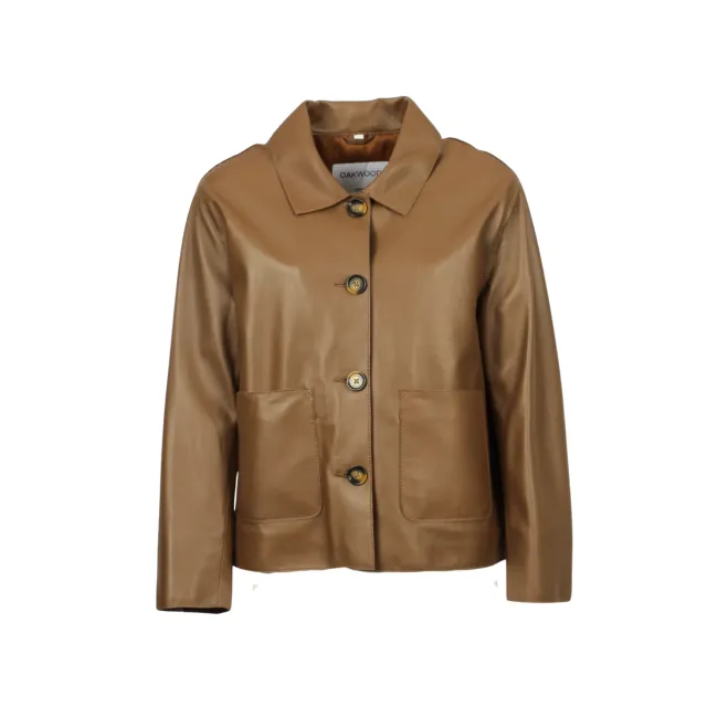 Oakwood Houston 65311 veste cuir mouton marron clair