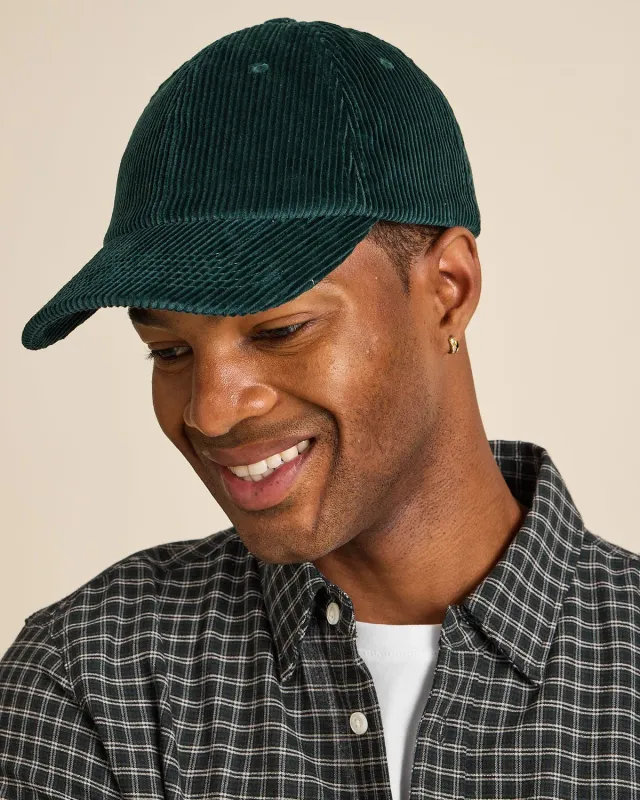 Cotélé Paris casquette velours sapin TU